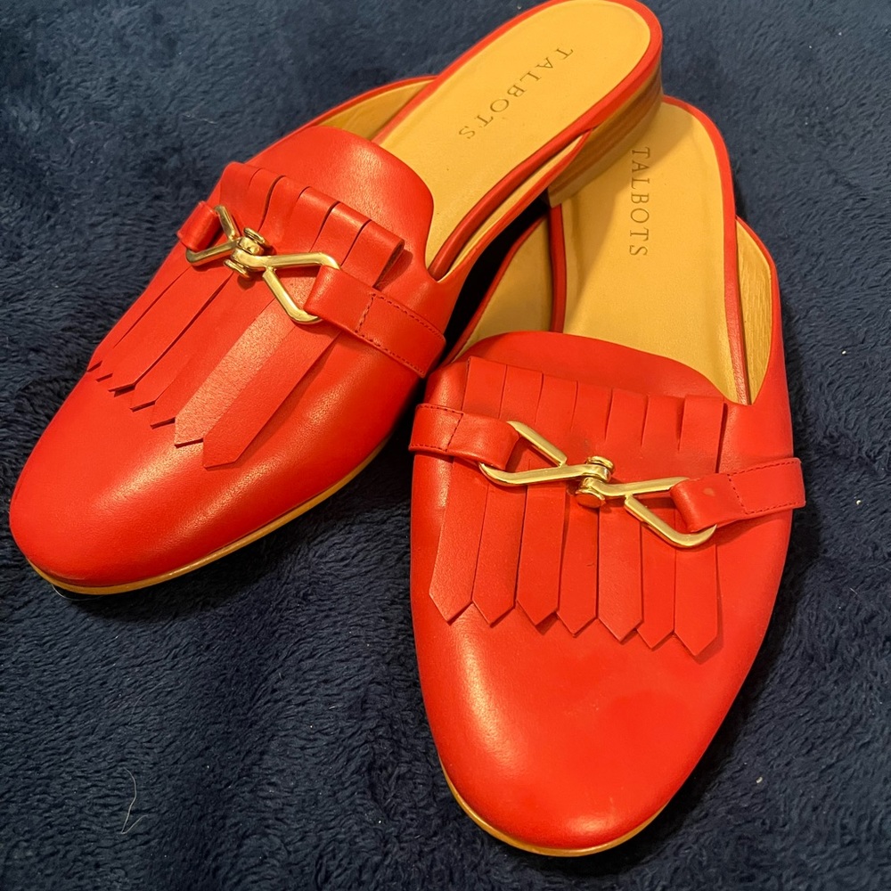 Super Cute Women's Size 9.5 Talbots Watermelon Red Mules